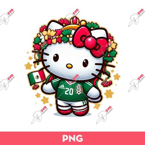 Cute Hello Kitty Fan Mexico Soccer PNG - SVG Dreamer