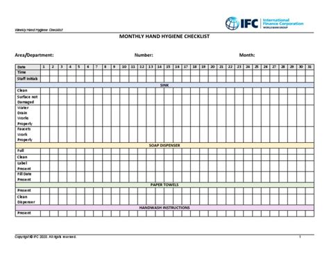 Image result for Hand Washing Checklist