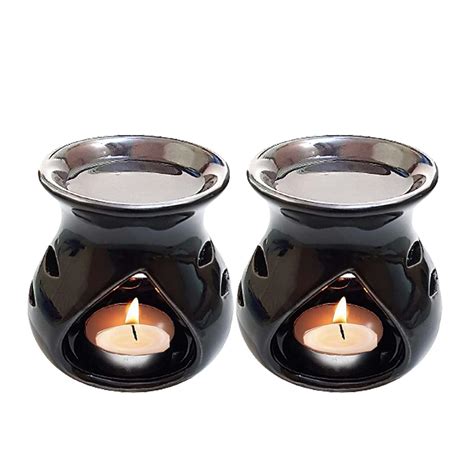 Gwan Ceramic Aroma Diffuser Oil Burner Clay Candle Operated Aroma ...