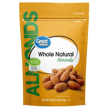 Buy 16 oz Whole Natural Almonds - Great Value at Ubuy India