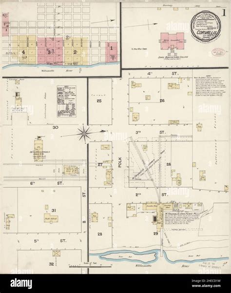 Map of corvallis oregon hi-res stock photography and images - Alamy