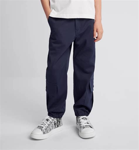 Kids' Cargo Pants Navy Blue Cotton | DIOR