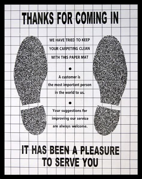 PAPER FLOOR MATS with"footprints" – PDP