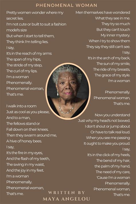 Maya Angelou Quotes Phenomenal Woman
