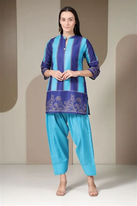 TU HAI Blue Striped Co-ord Set For Women Price in India - Buy TU HAI ...