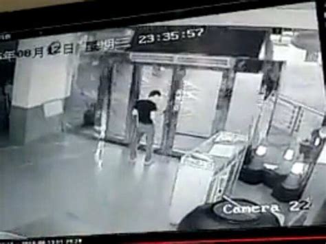 China's largest paper says this is security camera footage showing the ...