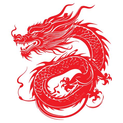 Red Chinese Dragon Design