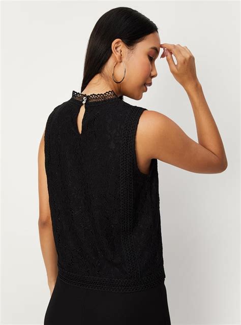 Buy Women Lace Mock Neck Top Online at just Rs. 999.0 - 1000012847868 ...
