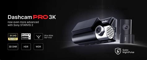 Dashcam Pro 3K [F+R] | Sony STARVIS 2 IMX675 – Qubo India
