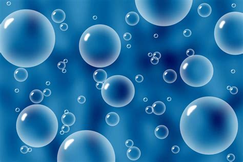 Light Blue Bubbles Wallpaper