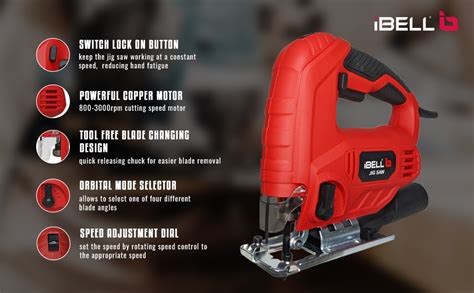 IBELL JS10-65 Professional Jig Saw 650W, 65mm Cutting Capacity, 3000 ...
