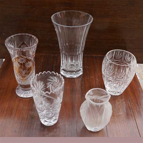 #GLVA03 Crystal Vases - The Antique Hut