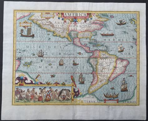 1630 Jodocus Hondius Antique Map of America – Classical Images