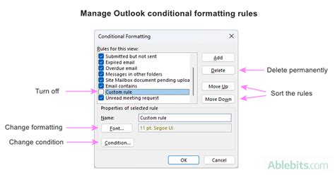 Image result for Conditional Formatting Emails Outlook