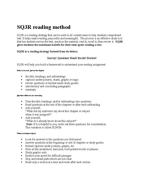 Image result for SQ3R Methods of Reading