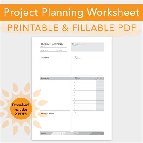 Project Plan Worksheet 的图像结果