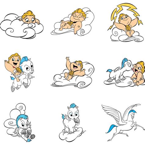 Baby Hercules PNG Bundle, Baby Hercules & Pegasus Clipart, Hades Megara ...