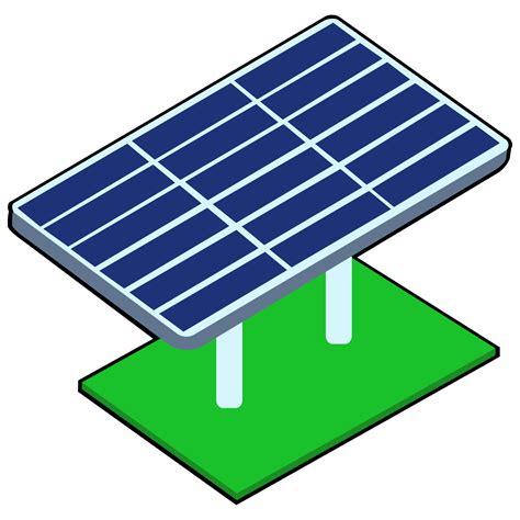 Solar panel clipart flat design on transparent background, clean energy ...