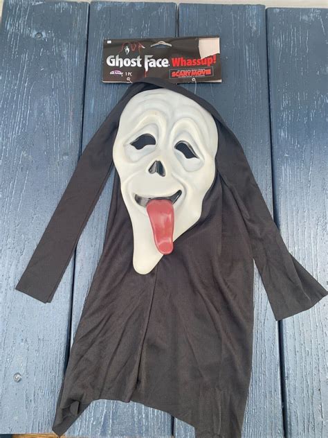 Scream Ghostface Scary Movie Whassup! Tongue Stoned Mask Wassup! Ghost ...