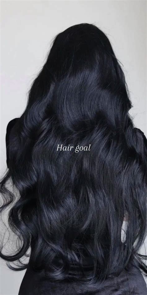 Silky shiny black hair goal | Styles cheveux longs, Idées cheveux ...