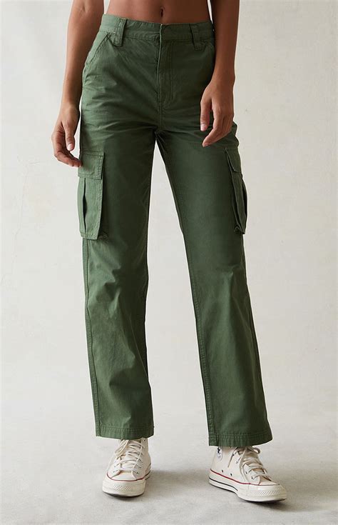 Pacsun Green Utility Straight Leg Cargo Pants | Pacsun