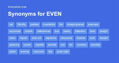 Another word for EVEN > Synonyms & Antonyms