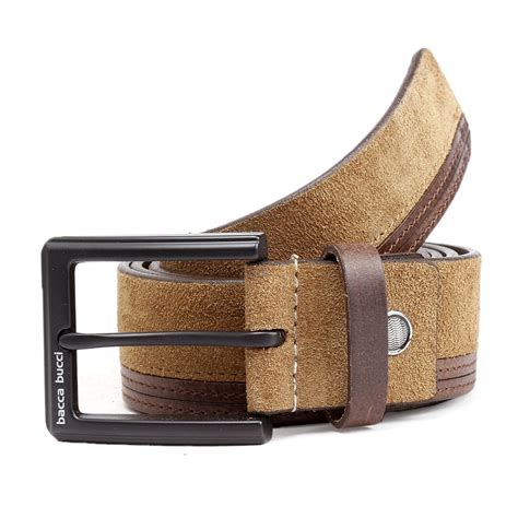 Suede Leather Belt | Suede Belt with a Nickel-Free Buckle | Bacca Bucci