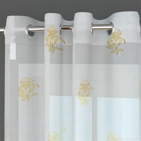 Buy Art of Asia Set of 2 Embroidered Sheer Door Curtains from Home ...