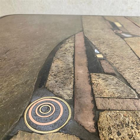 Brutalist Stone Brass Agate Art Coffee Table Design Studio Stam ...