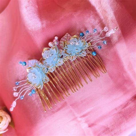 Blooming Hair Brooch- Sky blue -Limited Bloom – Love Blooming