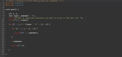 Image result for Half Pyramid Program in C