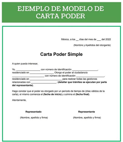 Llenado Carta Poder Simple: Carta Poder Simple En Word – BEDN