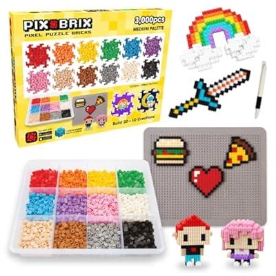 PixBrix Pix Brix Pixel Art kit Puzzle Bricks - 3,000 Piece India | Ubuy