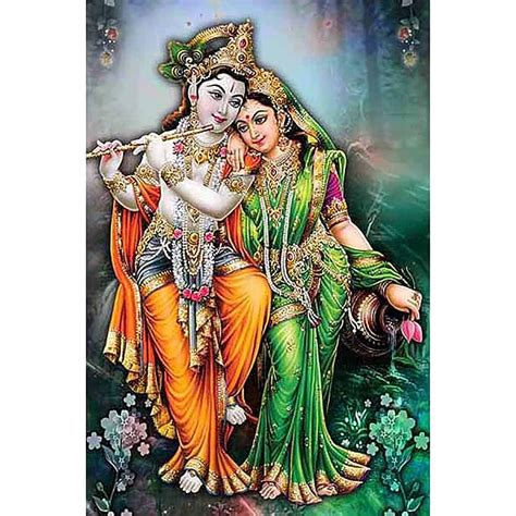 Pnf Art Print of Lord Krishna and Radha (Radha Krishna) Unframed Wall ...
