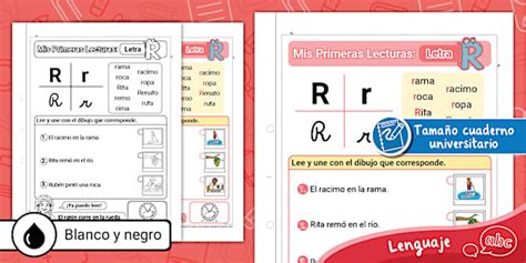 Primeras | Lecturas Cortas | Letra | R | Lenguaje y Comunicación