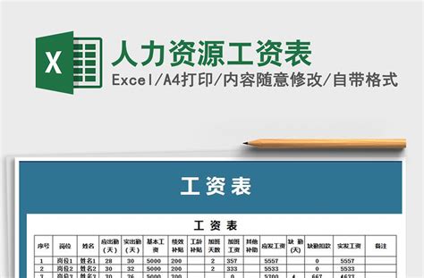 人力资源工资表模板_人事行政Excel模板下载-蓝山办公