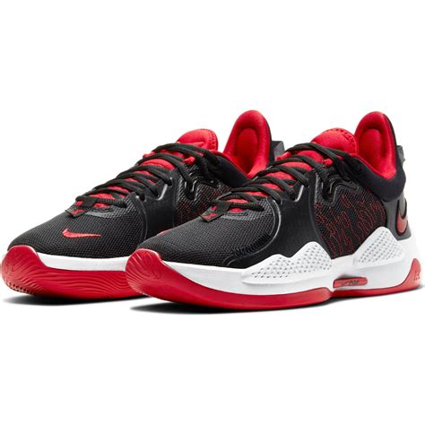 Nike Paul George PG 5 Basketball Shoe - Black/University Red/White ...