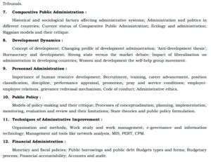 UPSC Public Administration Syllabus, Paper 1 & 2, Download PDF