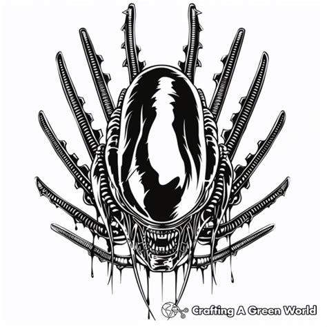 Alien Xenomorph Coloring Pages 的图像结果