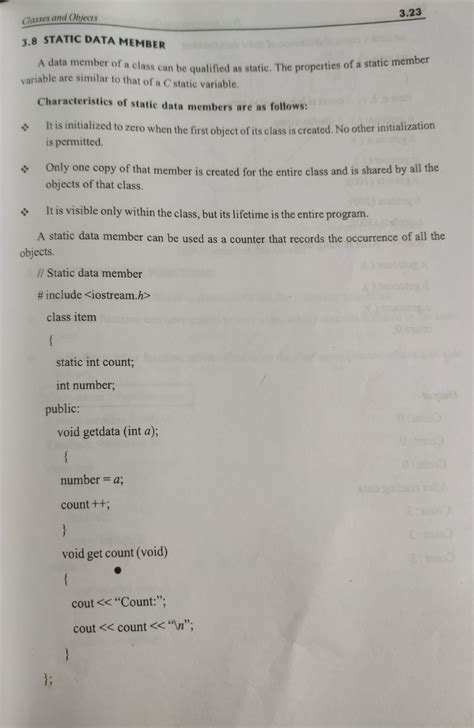 Static data member - Classes and Objects 3 STATIC DATA MEMBER A data ...