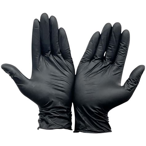 Kabnic Black Nitrile Gloves 100 Count 5mil - Heavy Duty Latex-Free ...