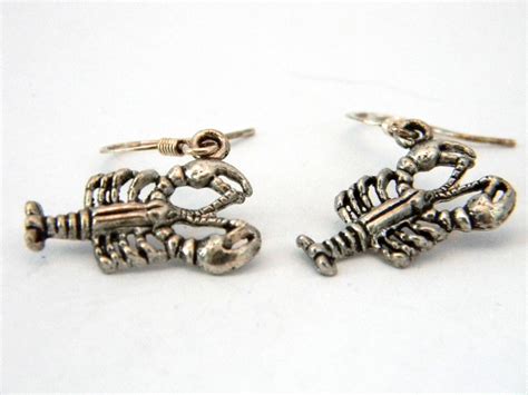 Lobster Earrings Silver Color Dangle Earrings - Etsy India