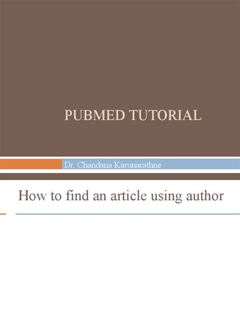 Pubmed Tutorial 的图像结果