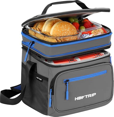 Amazon.com: HEYTRIP Expandable Insulated Lunch Box 24 Can Double Deck ...