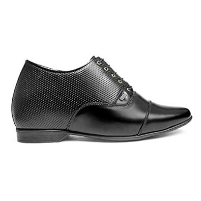 Buy Men's 3 Inch Hidden Height Increassing Black Casual Formal Lace-Up ...