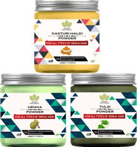 Haria Naturals 100% Pure & Naturals Kasturi Haldi Powder 100gm & Henna ...