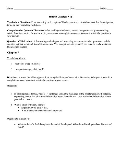 Chapters 9 12 questions and vocab | DOCX