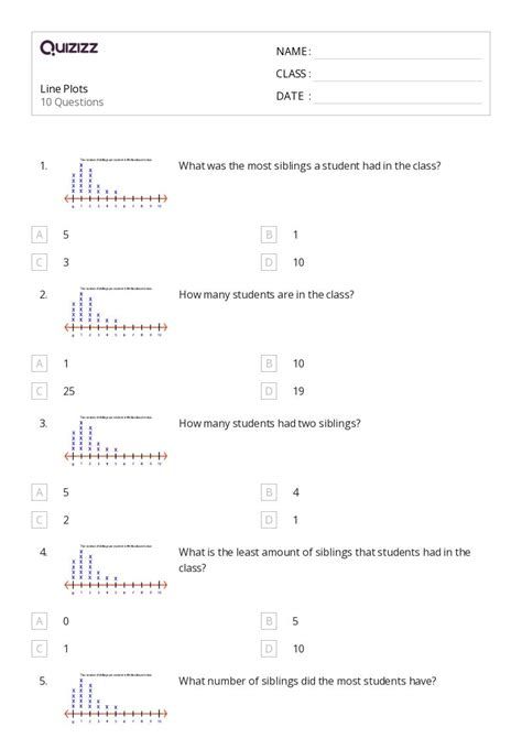 Image result for Line Plot 4th Grade Worksheet