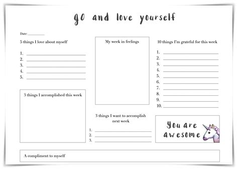 Writing Self Esteem Affirmations Worksheet | AlphabetWorksheetsFree.com