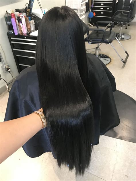 Pin by Olivia Nutt on Hair Ideas | Long shiny hair, Shiny black hair ...